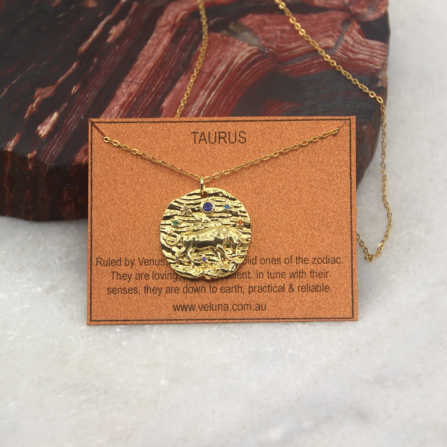 Taurus Golden Age Zodiac Pendant