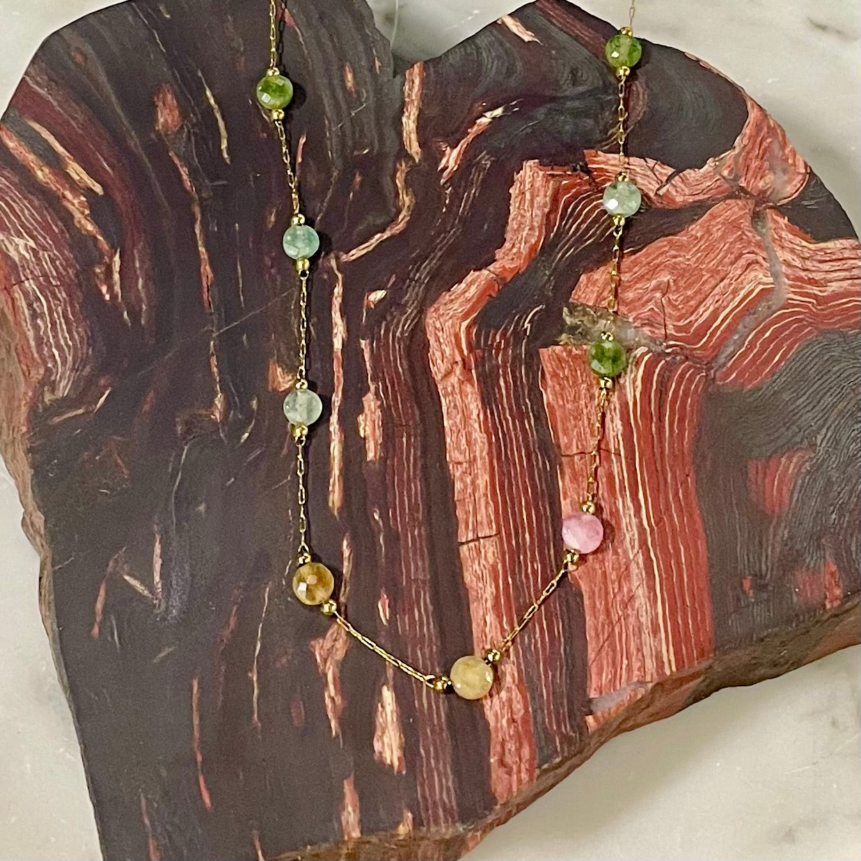 Divine Treasures Tourmaline Chain Necklace