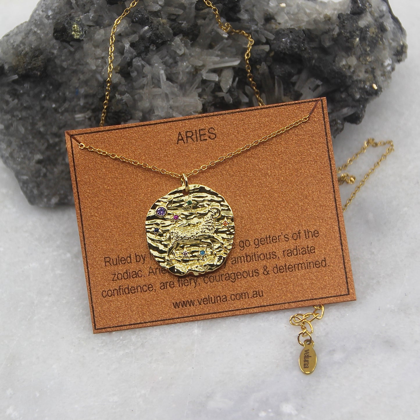 Aries Golden Age Zodiac Pendant