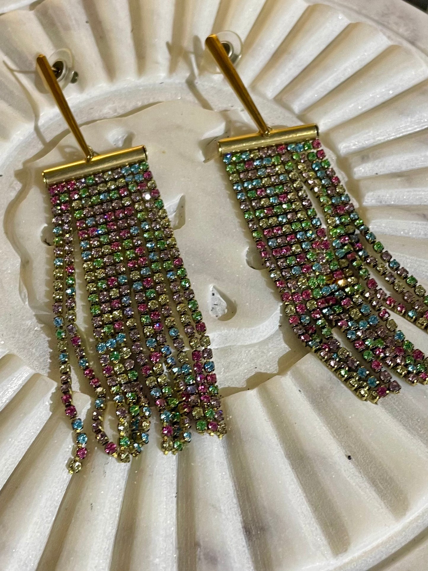 Divine Treasures Tourmaline Statement Earring