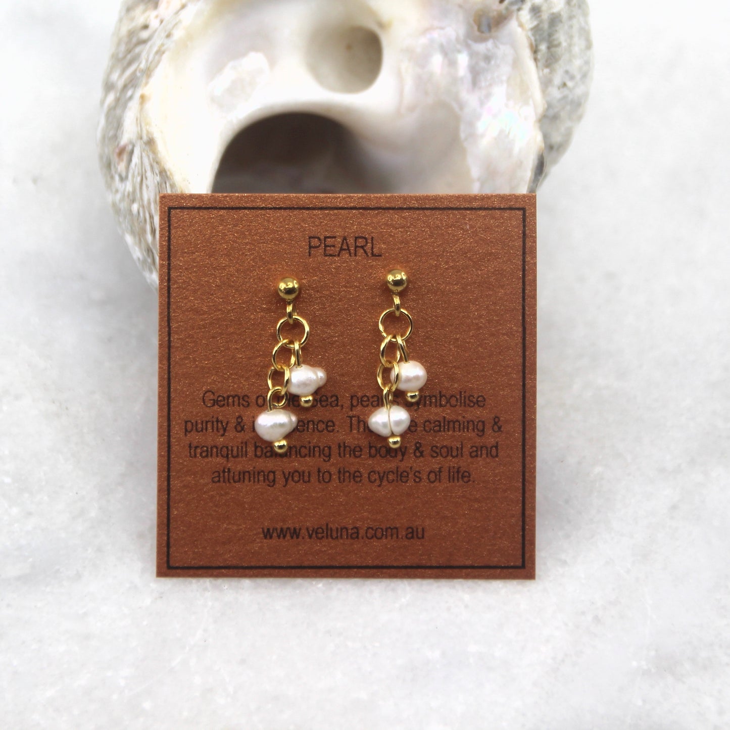 Golden Age Birthstone Drop Stud Earring