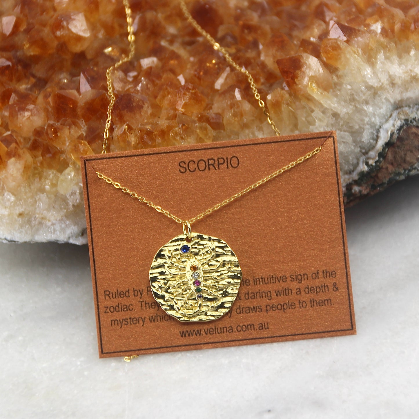 Scorpio Golden Age Zodiac Pendant