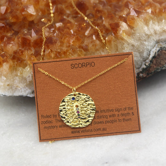 Scorpio Golden Age Zodiac Pendant