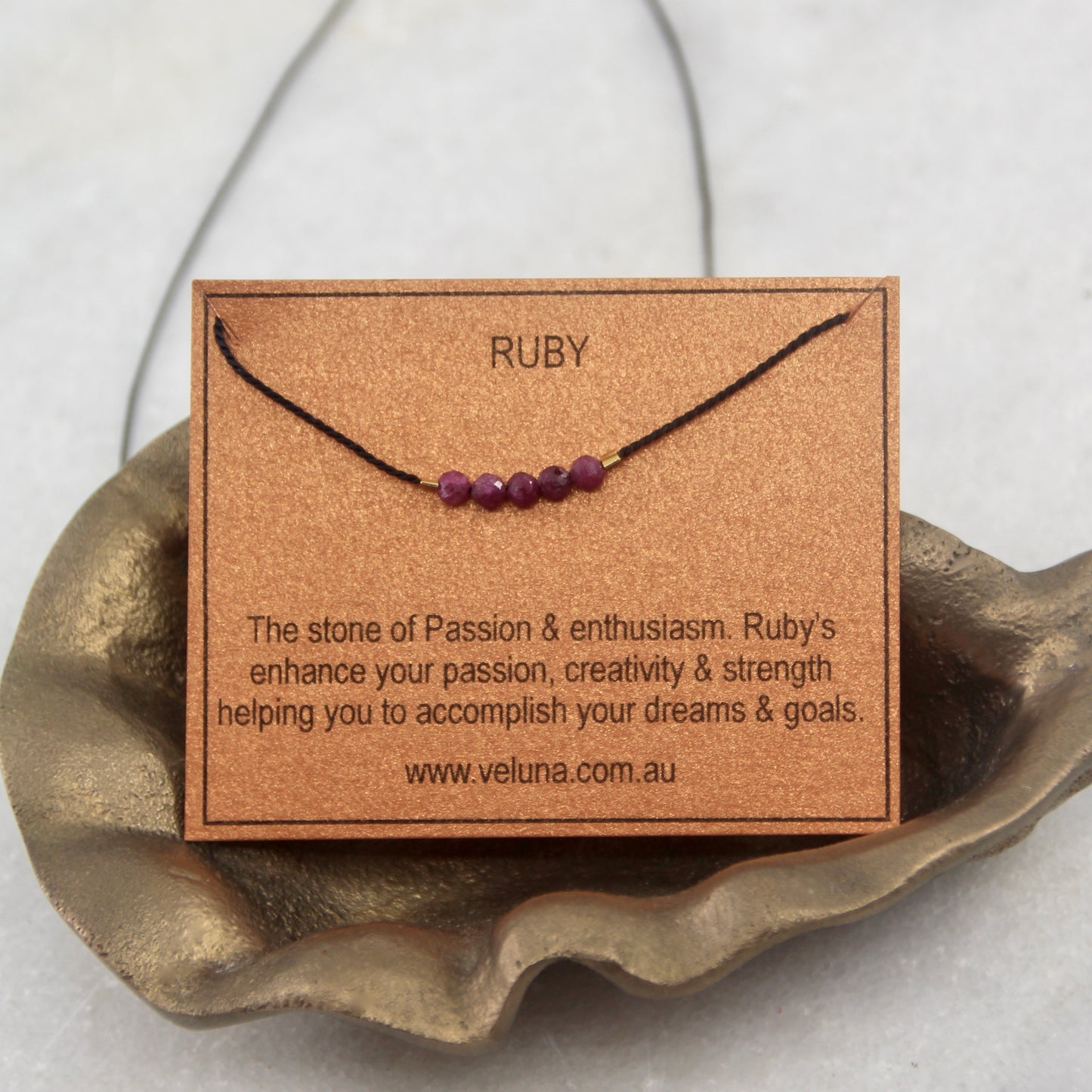 Golden Age Birthstone Thread Necklace