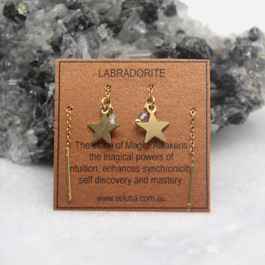 The Stars & Moon Thread Earring