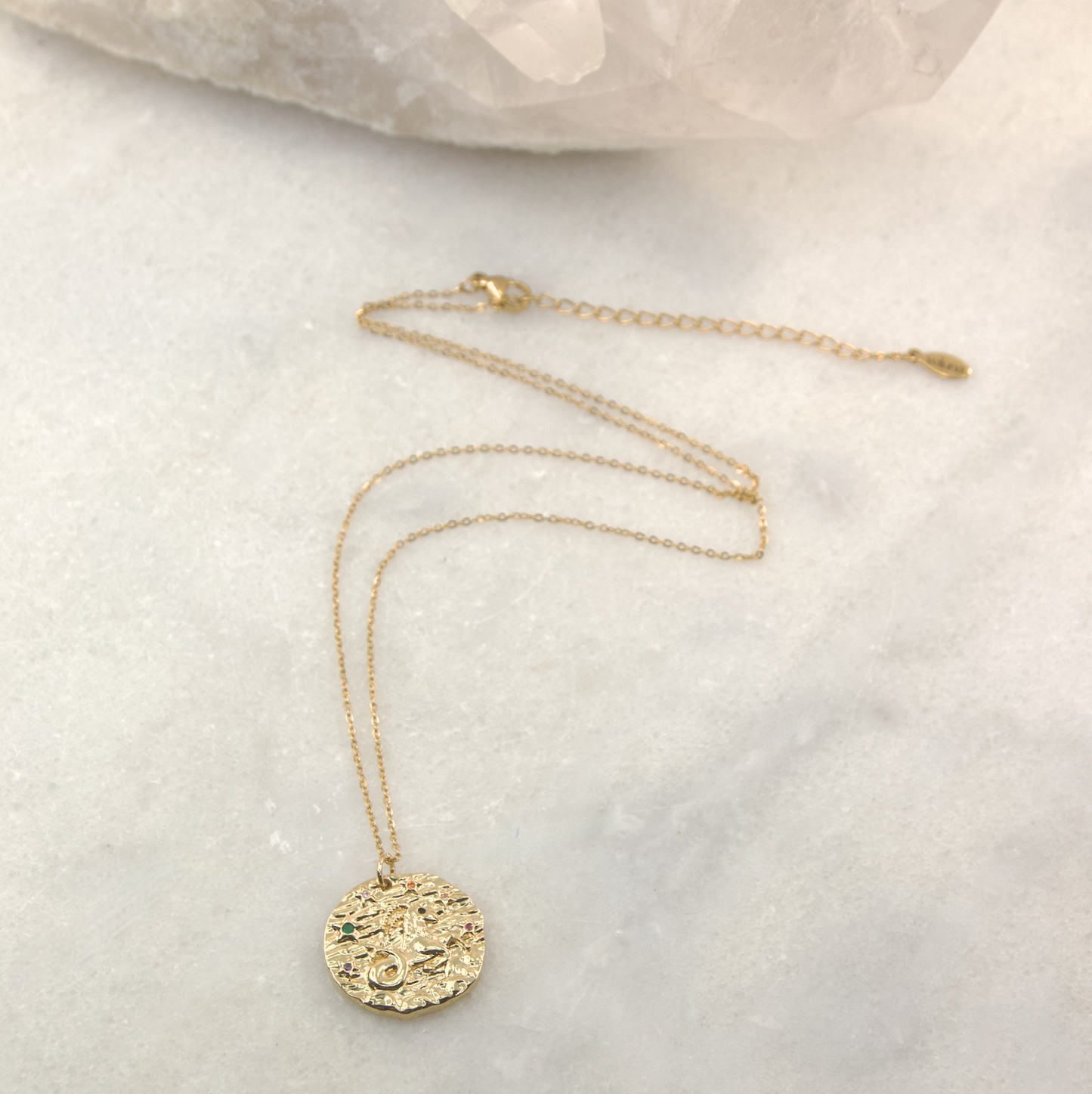 Cancer Golden Age Zodiac Pendant