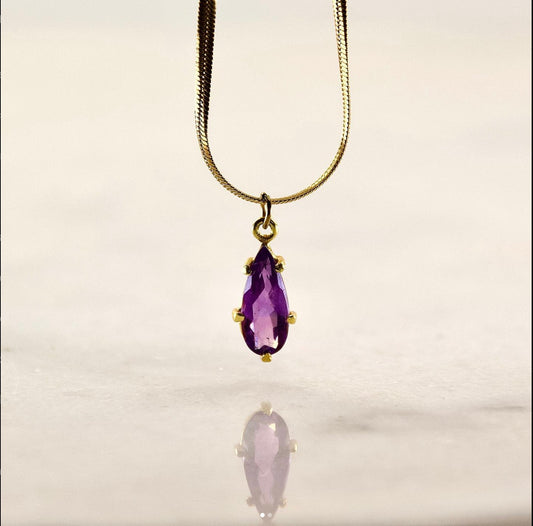 Golden Age Amethyst Teared Pendant