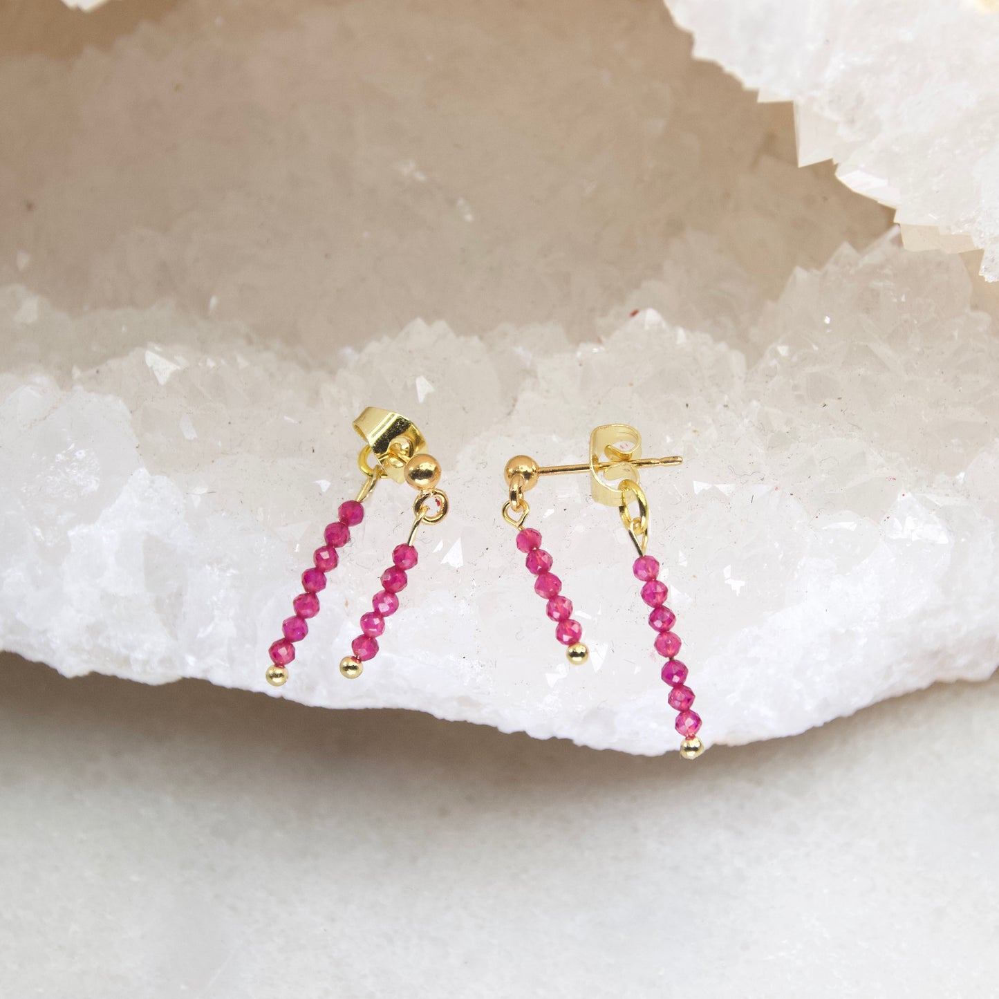 Golden Age Birthstone Double Stud Earring