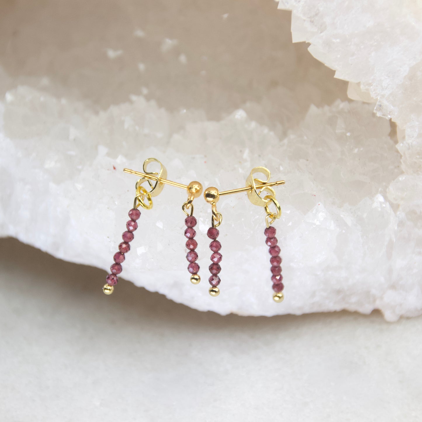 Golden Age Birthstone Double Stud Earring