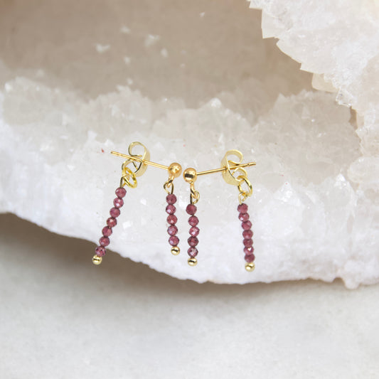 Golden Age Birthstone Double Stud Earring