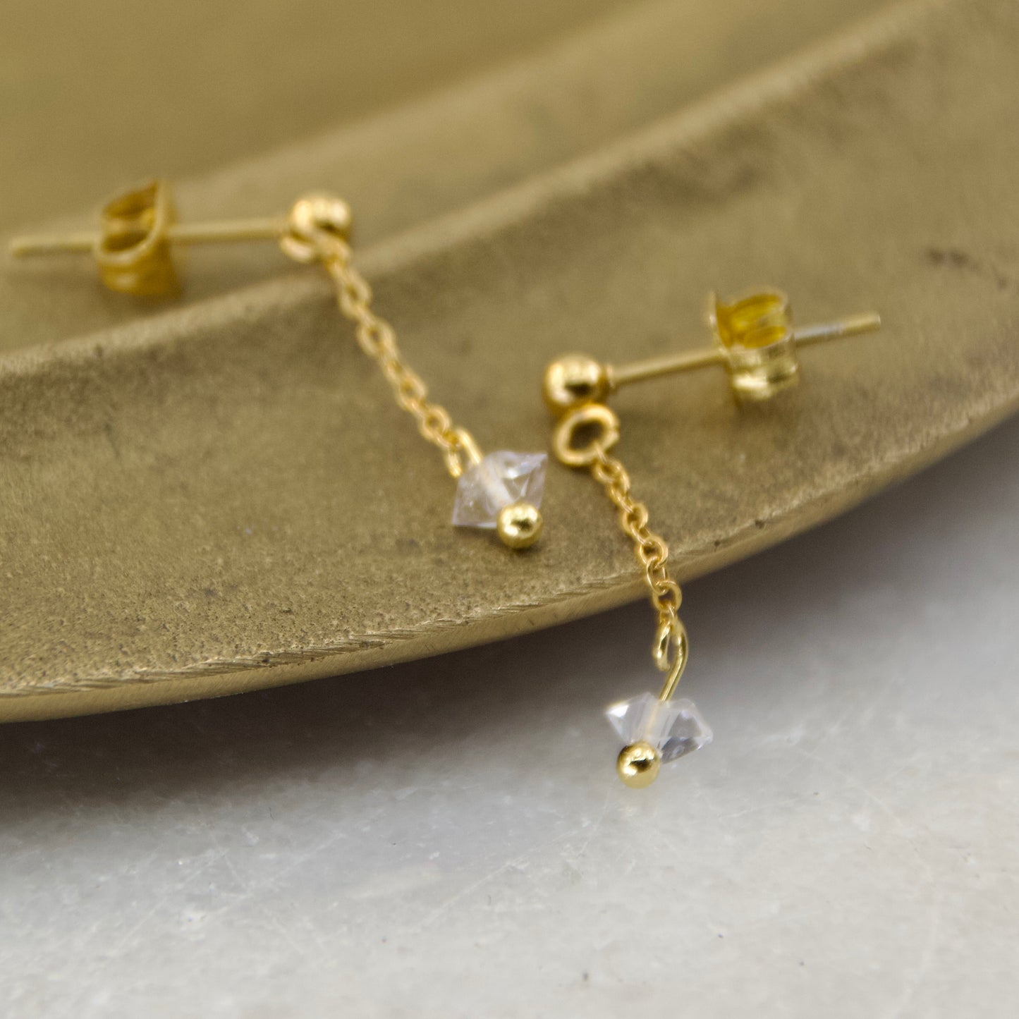 Golden Age Birthstone Drop Earring