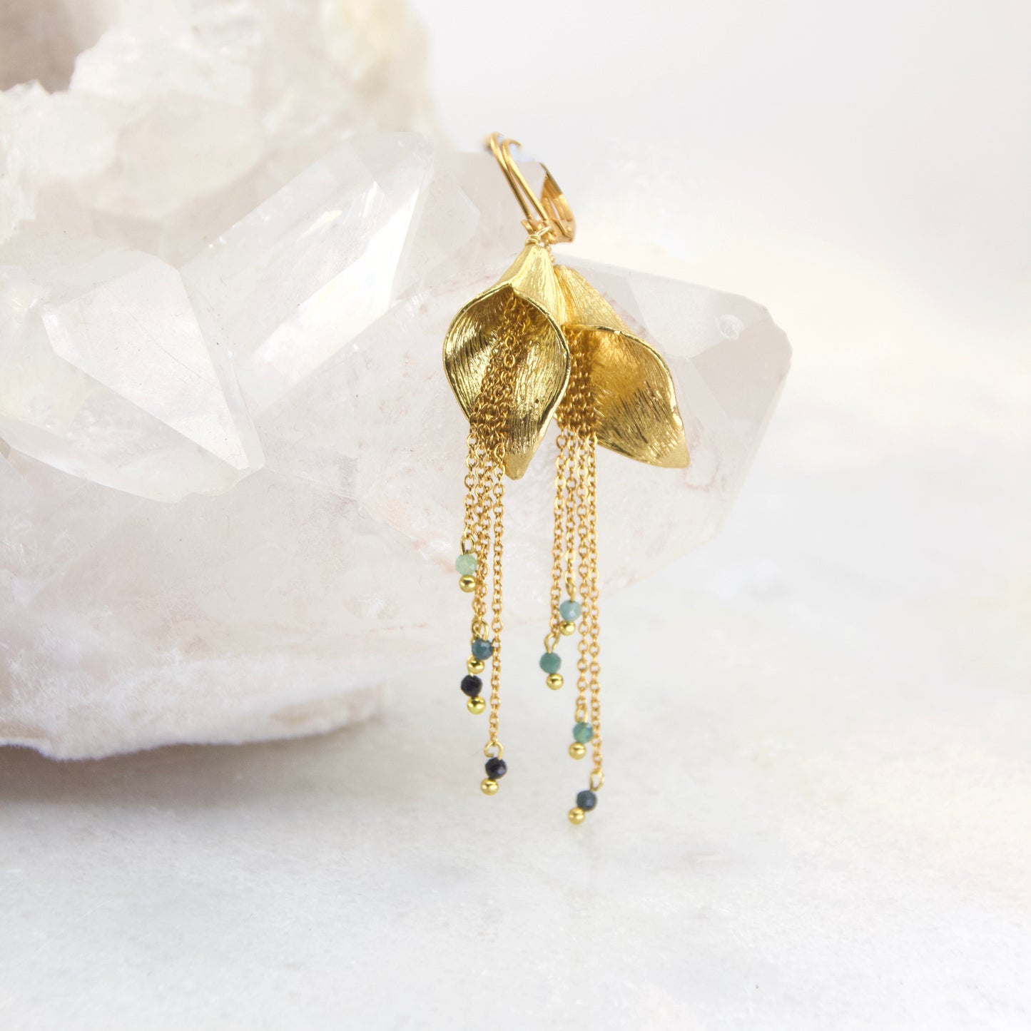 Divine Treasures Tourmaline + Lily Tassle Earring